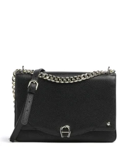 Diadora S Schultertasche genarbtes Rindsleder schwarz