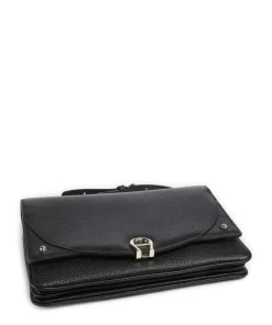 Diadora S Schultertasche genarbtes Rindsleder schwarz