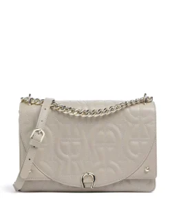 Diadora S Schultertasche fein genarbtes Rindsleder beige