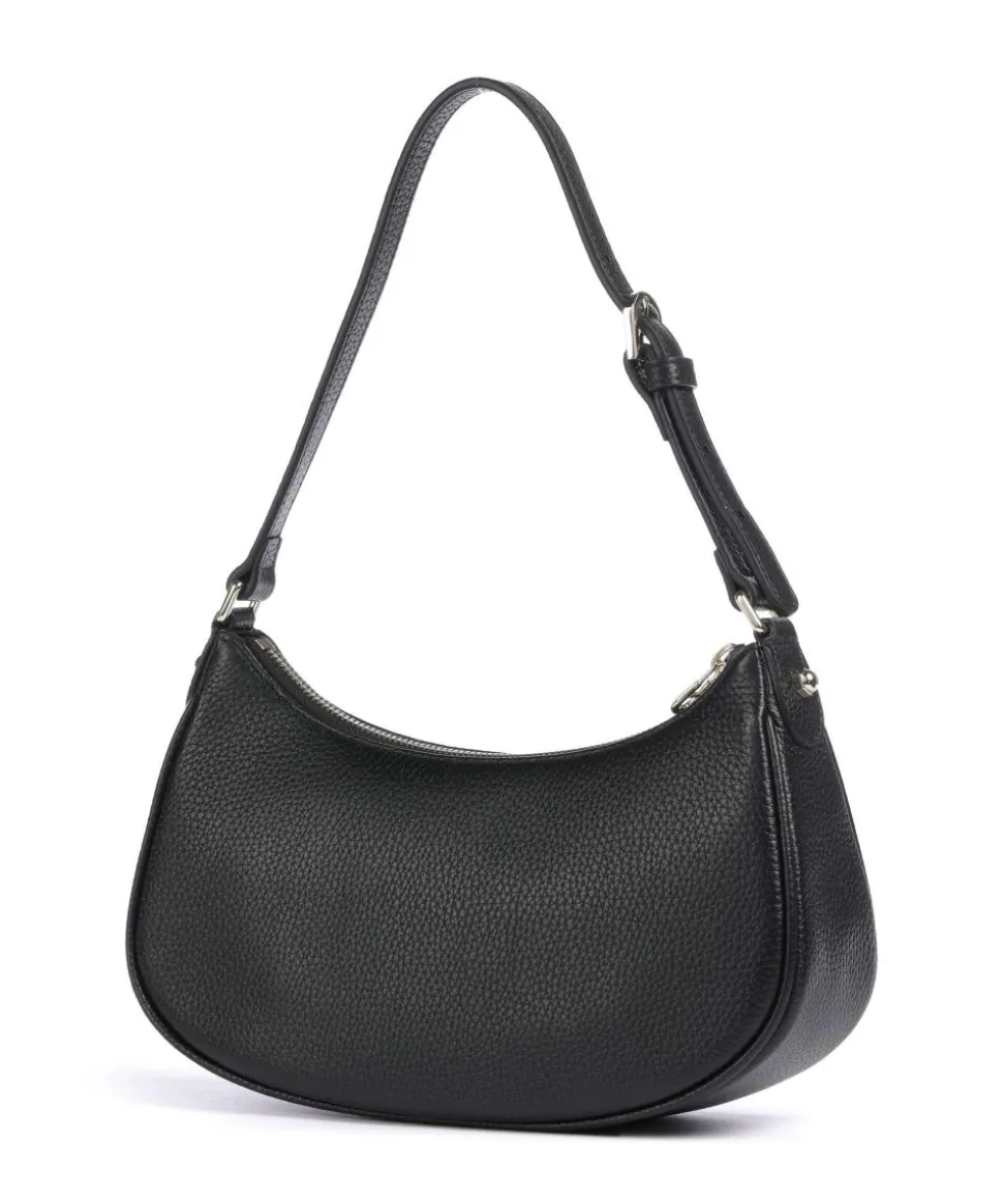 Diadora XS Schultertasche genarbtes Rindsleder schwarz