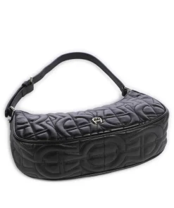 Diadora XS Schultertasche fein genarbtes Rindsleder schwarz