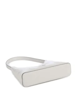 Diamante Mini Schultertasche fein genarbtes Leder elfenbein