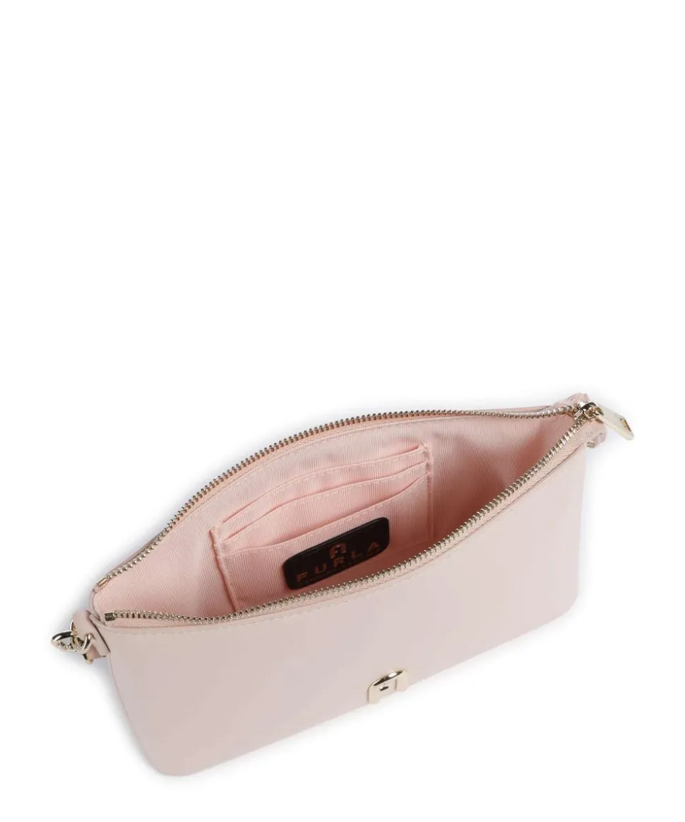 Diamante Mini Umhängetasche fein genarbtes Leder altrosa