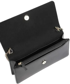 Diamante Mini Umhängetasche fein genarbtes Leder schwarz