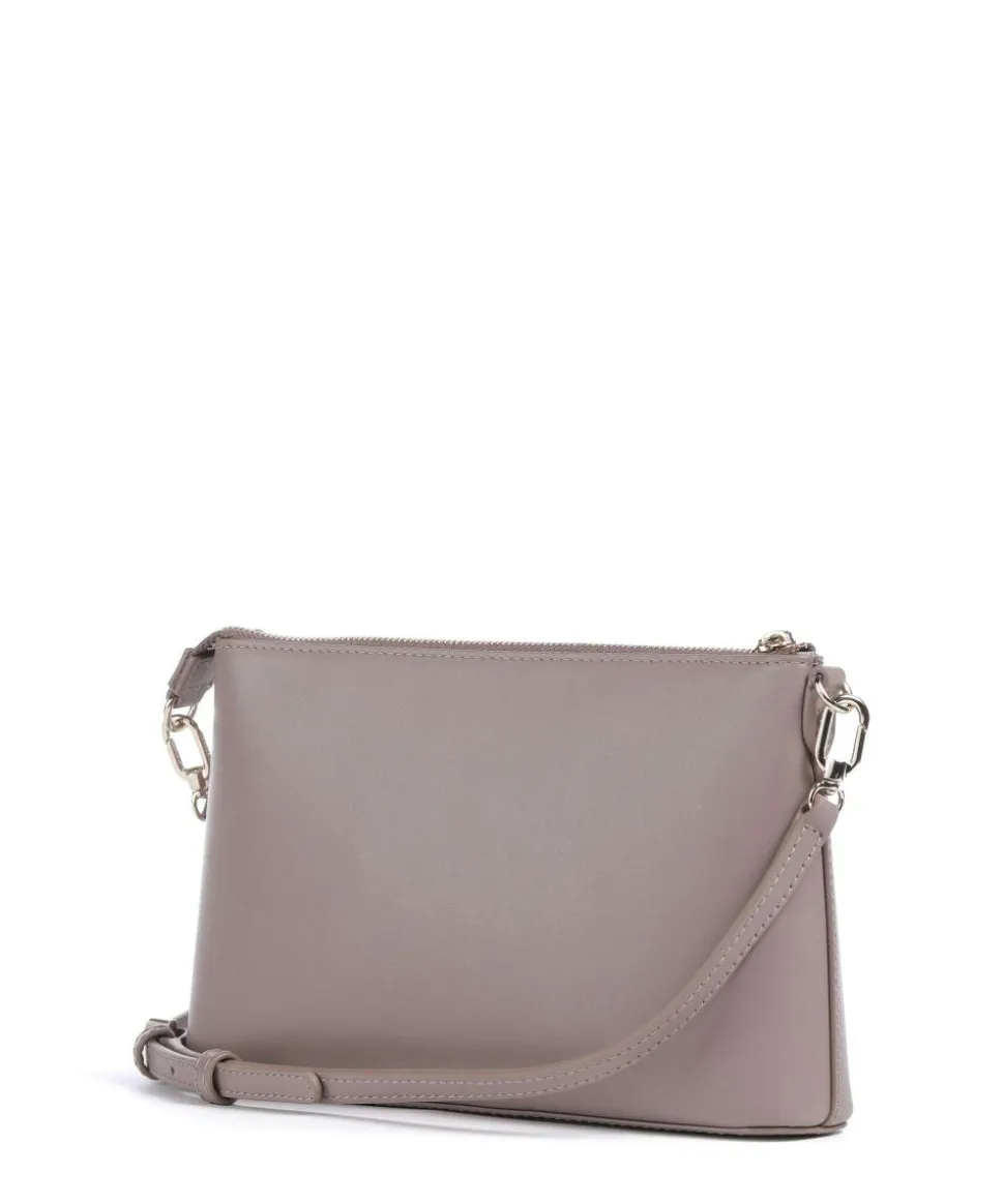 Diamante Mini Umhängetasche fein genarbtes Leder taupe