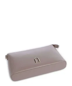 Diamante Mini Umhängetasche fein genarbtes Leder taupe