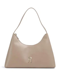 Diamante S Schultertasche Leder taupe