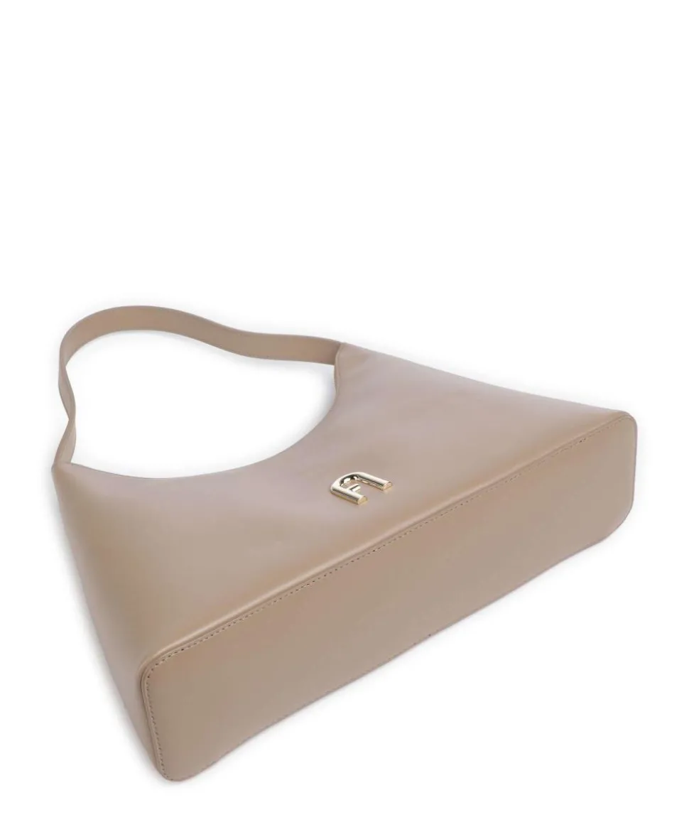 Diamante S Schultertasche Leder taupe
