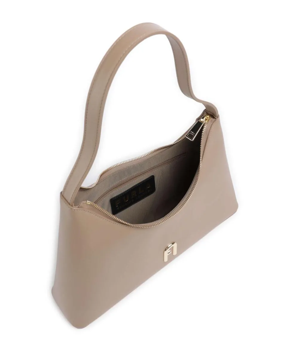 Diamante S Schultertasche Leder taupe