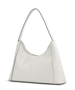 Diamante S Schultertasche geprägtes Leder weiß