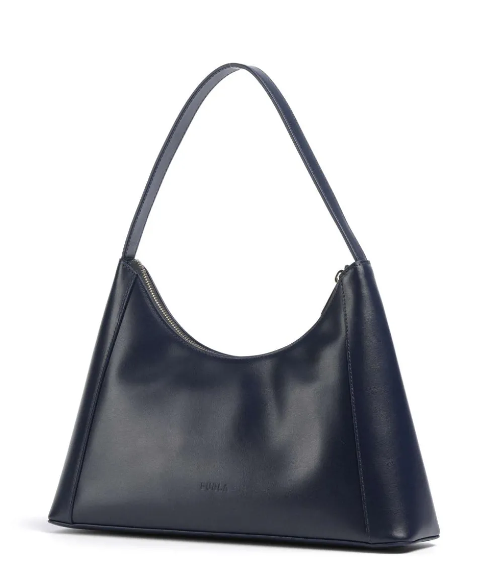 Diamante S Schultertasche Leder navy