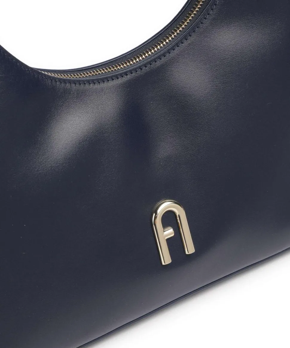 Diamante S Schultertasche Leder navy