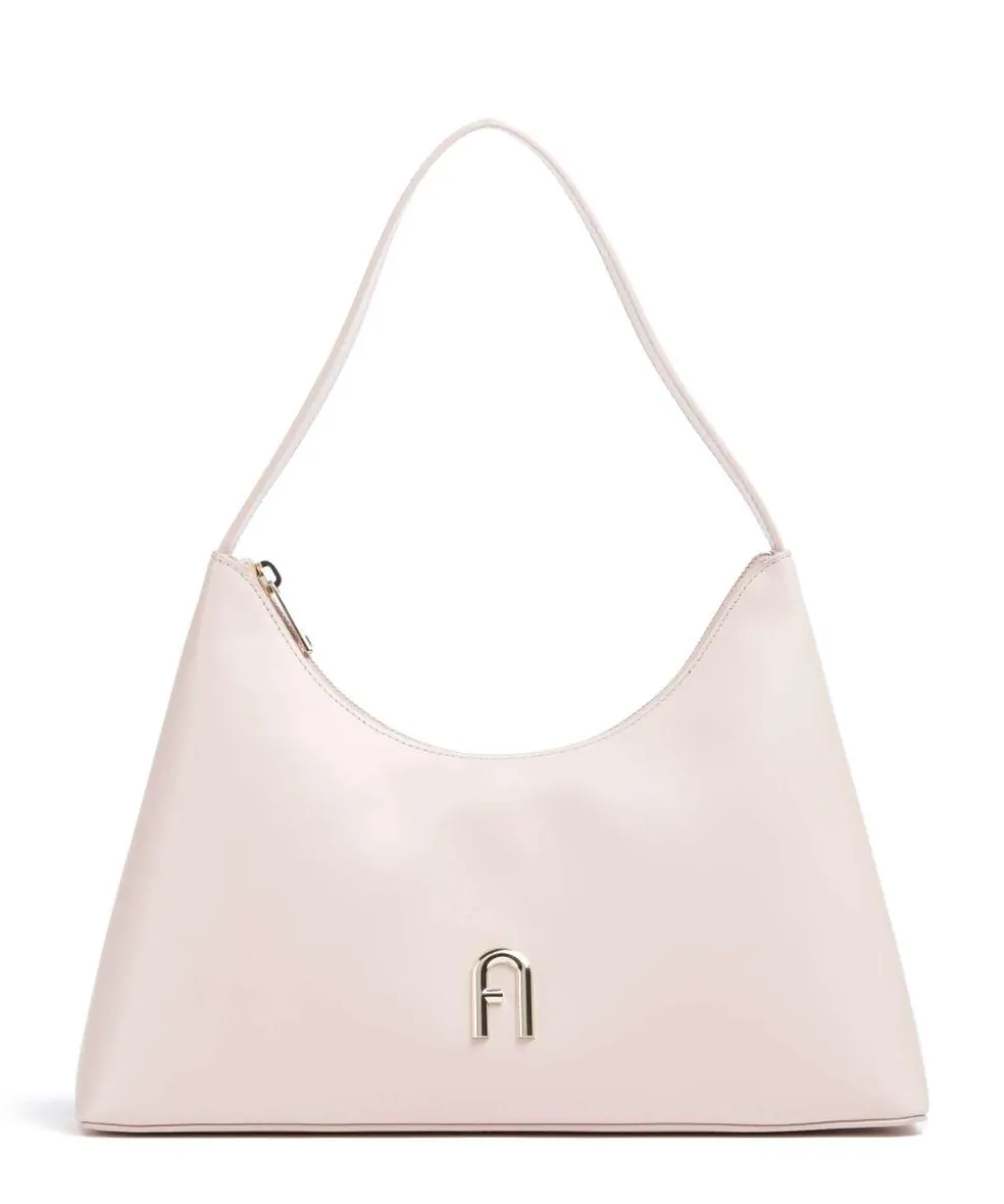 Diamante S Schultertasche Leder rosa