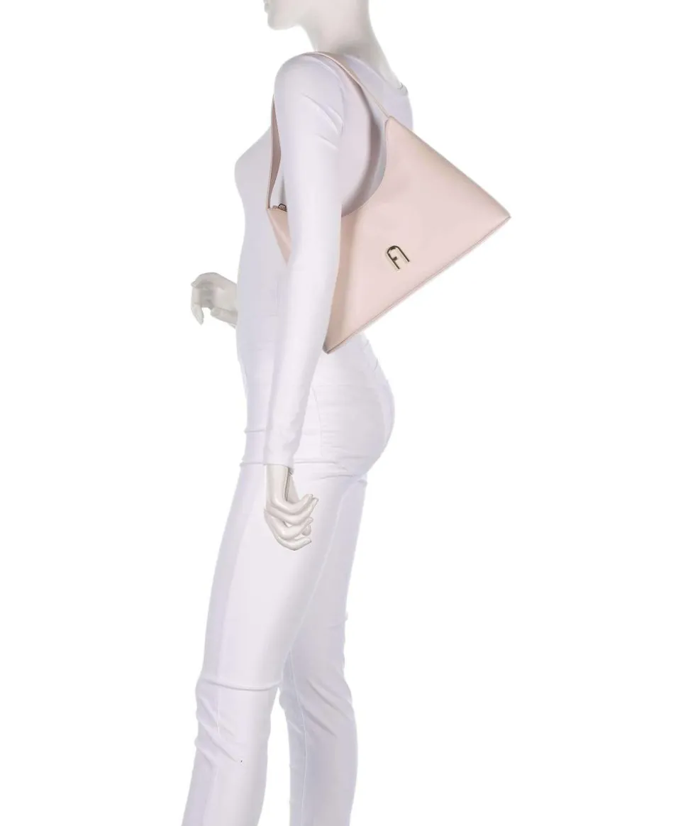 Diamante S Schultertasche Leder rosa