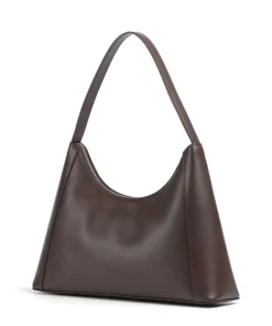 Diamante S Schultertasche Leder dunkelbraun