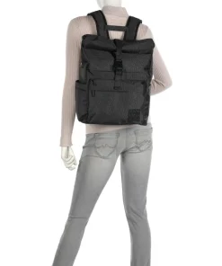 District Rolltop Rucksack 14″ Polyester schwarz