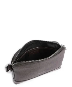 Diu Umhängetasche genarbtes Rindsleder dunkelbraun