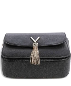 Divina Schultertasche Lederimitat schwarz