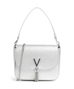 Divina Schultertasche Lederimitat silber