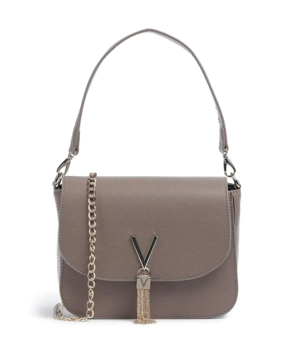 Divina Schultertasche Lederimitat taupe
