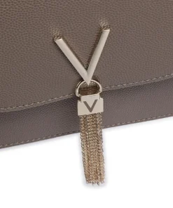 Divina Schultertasche Lederimitat taupe