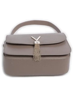 Divina Schultertasche Lederimitat taupe