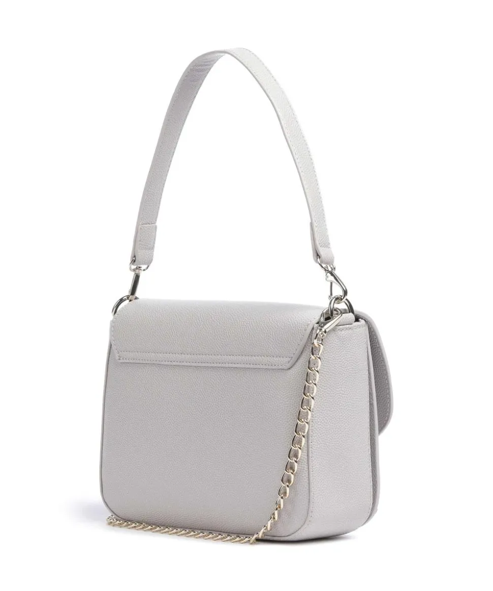 Divina Schultertasche Lederimitat hellgrau