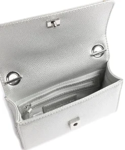 Divina Umhängetasche Lederimitat silber