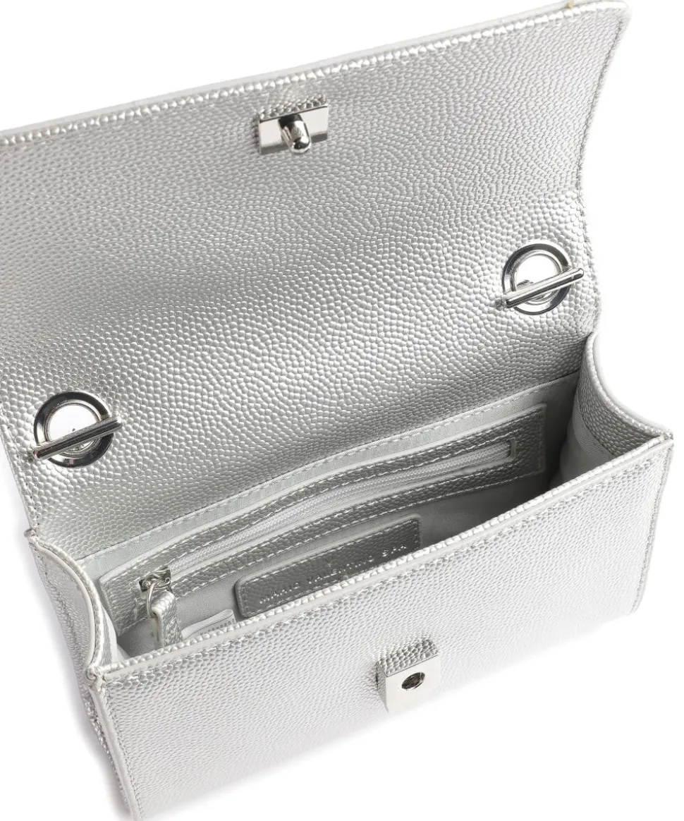 Divina Umhängetasche Lederimitat silber