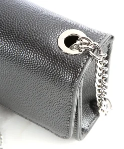 Divina Umhängetasche Lederimitat dunkelgrau