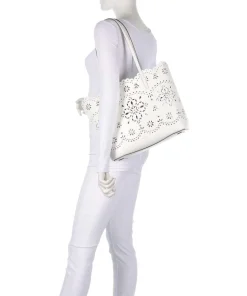 Do It All Large Shopper fein genarbtes Rindsleder weiß