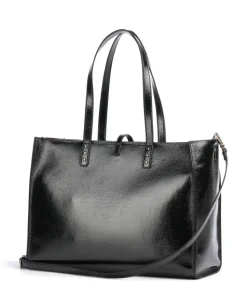 Doba L Shopper Lederimitat schwarz