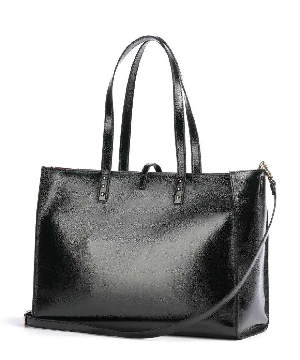 Doba L Shopper Lederimitat schwarz