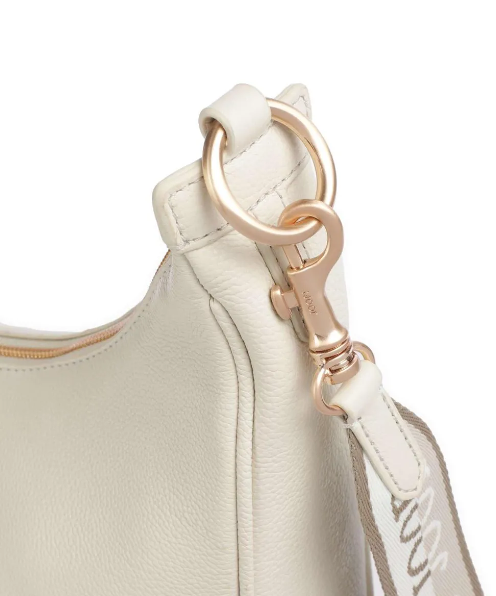 Dolce Ginger Schultertasche genarbtes Leder elfenbein