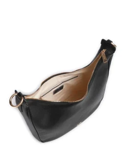 Dolce Ginger Schultertasche genarbtes Leder schwarz