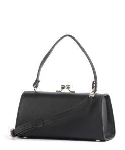 Doll Frame Saffiano XL Handtasche Lederimitat schwarz