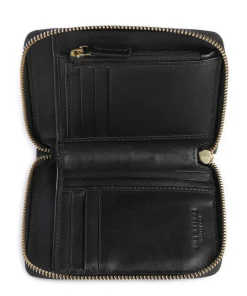 Domitilla Geldbörse fein genarbtes Rindsleder schwarz