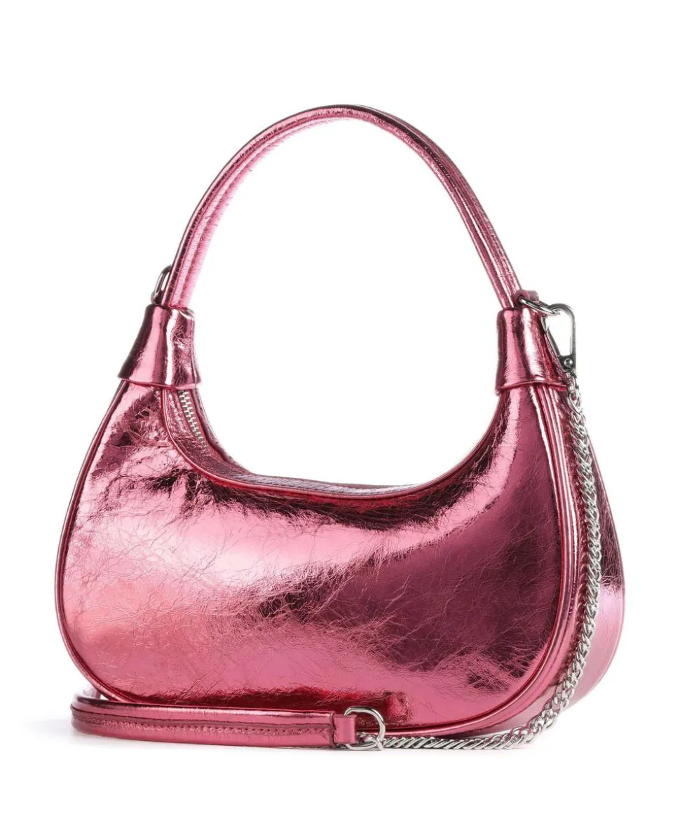Donna Aura Schultertasche weiches Rindsleder pink