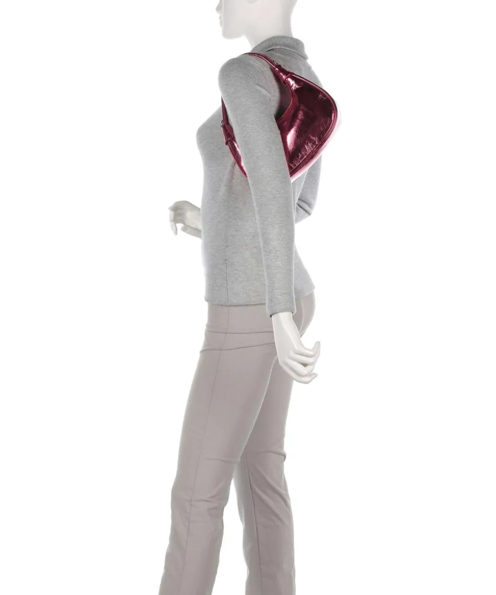 Donna Aura Schultertasche weiches Rindsleder pink