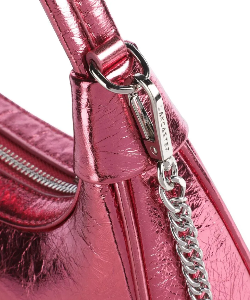 Donna Aura Schultertasche weiches Rindsleder pink