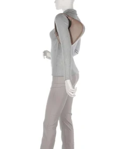 Donna Aura Schultertasche weiches Rindsleder taupe