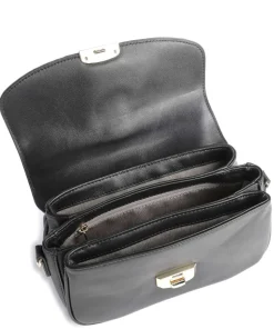 Donna Fia Umhängetasche fein genarbtes Rindsleder schwarz