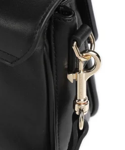 Donna Fia Umhängetasche fein genarbtes Rindsleder schwarz