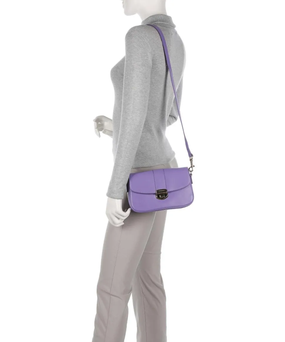 Donna Fia Umhängetasche fein genarbtes Rindsleder violett