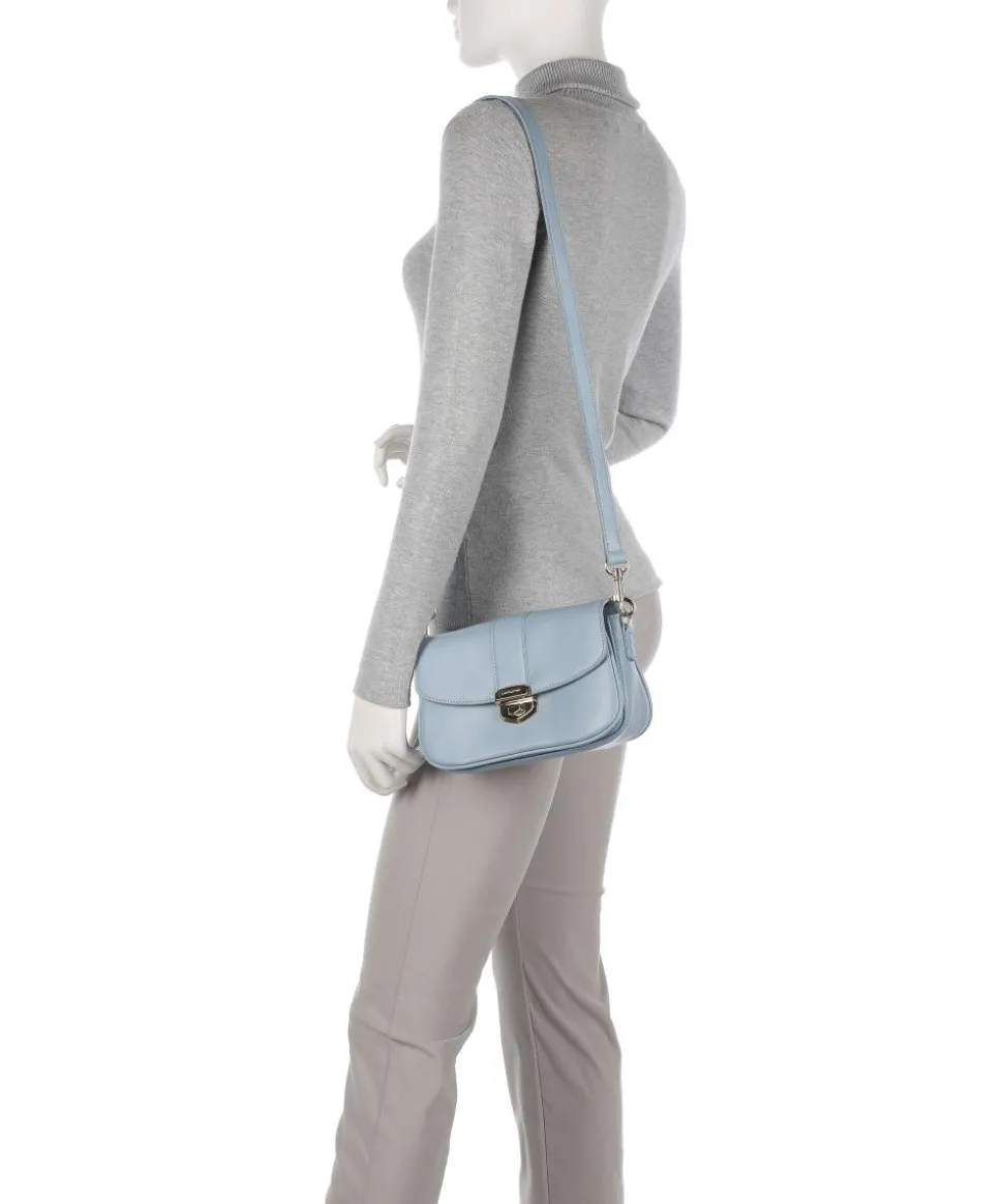 Donna Fia Umhängetasche fein genarbtes Rindsleder hellblau