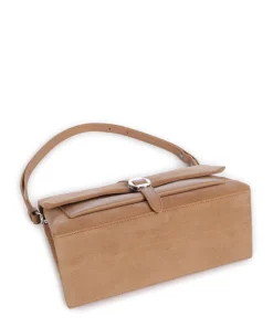 Dorian Schultertasche aufgerautes Rindsleder hellbraun