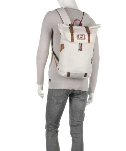 Dreamwalker Christopher Small Rolltop Rucksack 13″ recyceltes Polyester beige