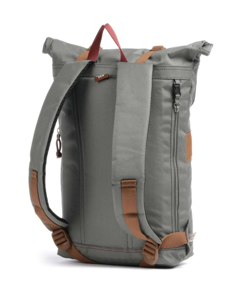 Dreamwalker Christopher Small Rolltop Rucksack 13″ recyceltes Polyester graugrün