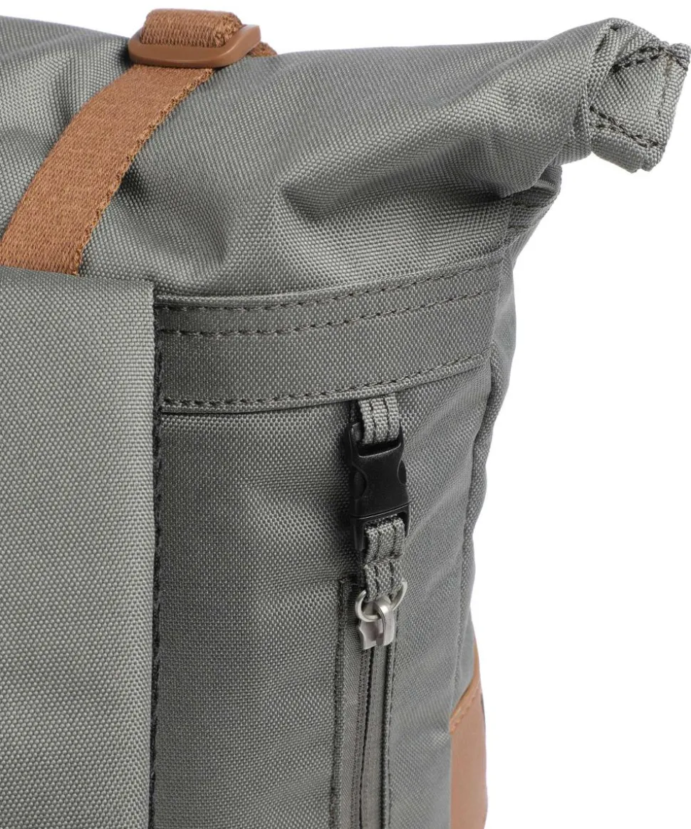 Dreamwalker Christopher Small Rolltop Rucksack 13″ recyceltes Polyester graugrün