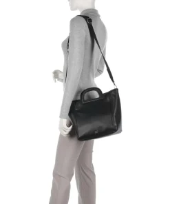 Drew Handtasche Lederimitat schwarz